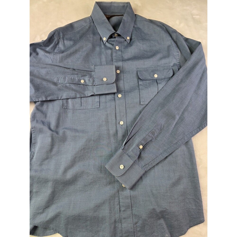 Perry Ellis Men’s‎ Large Grey Long Sleeve Button Up Shirt